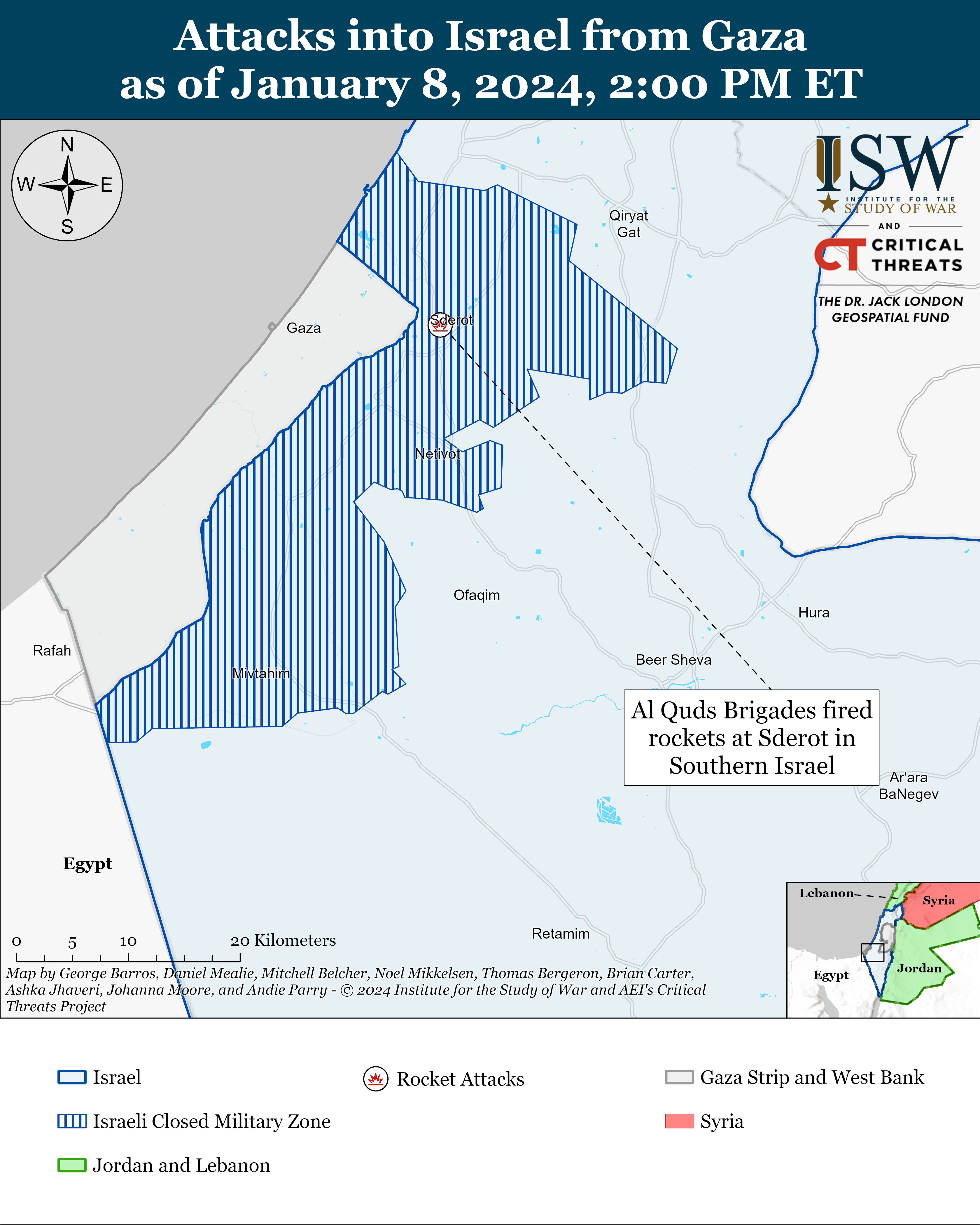 Iran Update January 8 2024 Institute For The Study Of War   Southern Israel Battle Map January 8%2C 2024 